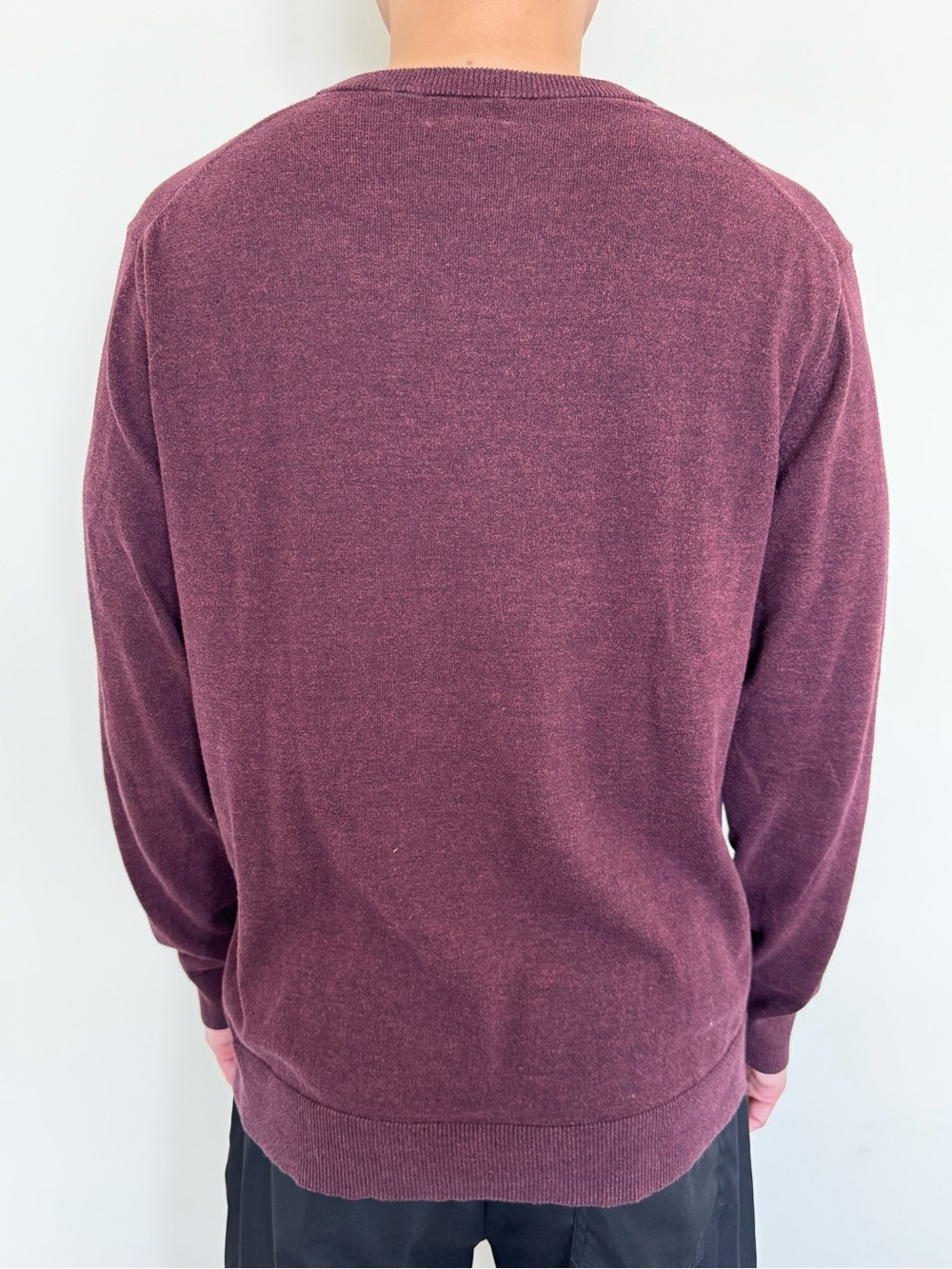 Old Navy Men's V-Neck Sweater in Plum